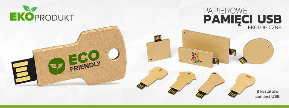 Jedyna w swoim rodzaju seria przyjaznych dla środowiska pamięci USB wykonanych z papieru kraftowego. 